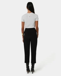Forcast Lee Tailored Crop Pants Black