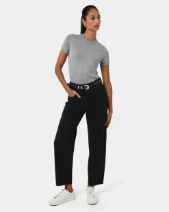 Forcast Leighton Barrel Leg Jeans Black Clearance