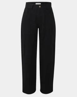 Forcast Leighton Barrel Leg Jeans Black Clearance