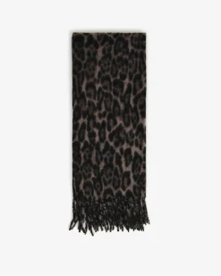 Forcast Leo Leopard Print Scarf Leopard Print Taupe Best