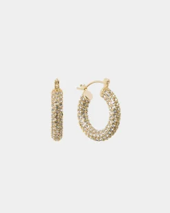 Forcast Leonie Plated Earrings Gold Clearance