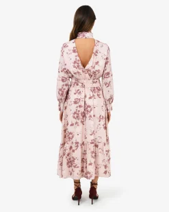 Forcast Lesley Tiered Floral Dress Pink Floral Best