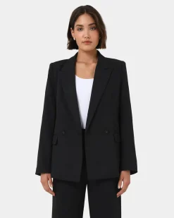 Forcast Lexee Double Breasted Blazer Black Hot