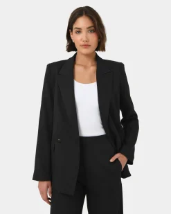 Forcast Lexee Double Breasted Blazer Black Hot