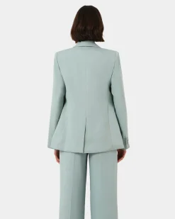 Forcast Lexee Double Breasted Blazer Sage Best