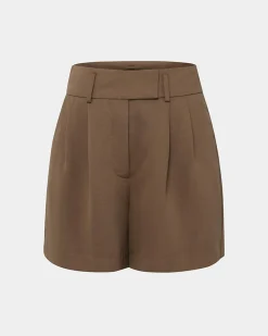 Forcast Lexee Pleat Front Short Tobacco Sale