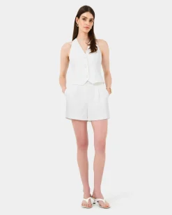 Forcast Lexee Tailored Vest Ivory Hot
