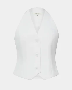 Forcast Lexee Tailored Vest Ivory Hot