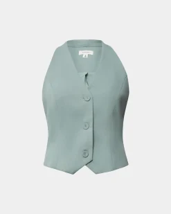 Forcast Lexee Tailored Vest Sage
