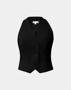 Forcast Lexee Tailored Vest Black