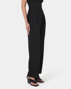 Forcast Lexee Tailored Wide Leg Pants Black Sale