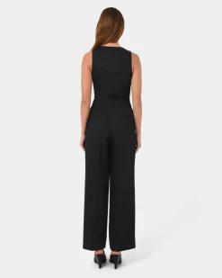 Forcast Lexee Tailored Wide Leg Pants Black Sale