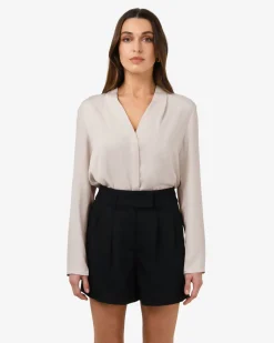 Forcast Lilian 2 Long Sleeve Blouse Ecru Sale