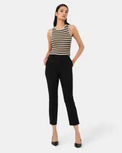 Forcast Lindy Knit Tank Top Beige & Black Discount