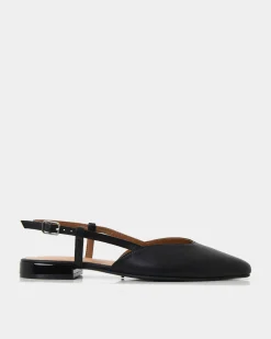 Forcast Liyana Leather Flat Black Outlet