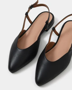 Forcast Liyana Leather Flat Black Outlet