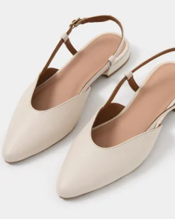 Forcast Liyana Leather Flat Pale Nude Sale