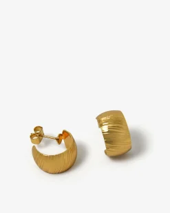 Forcast Lyra Small Hoop Earrings Gold Sale