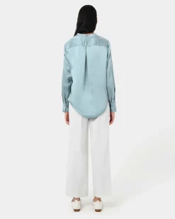 Forcast Maira Stand Collar Blouse Slate Online