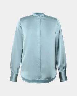 Forcast Maira Stand Collar Blouse Slate Online