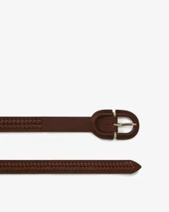 Forcast Marcella Woven Belt Cocoa Brown Clearance