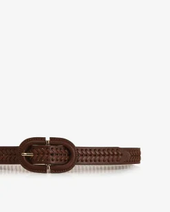 Forcast Marcella Woven Belt Cocoa Brown Clearance