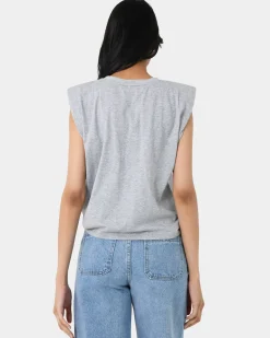 Forcast Martin Power Shoulder Top Melange Grey Sale