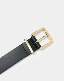 Forcast Massimo Leather Belt Black Online