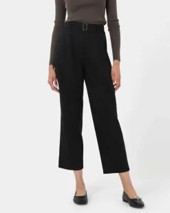 Forcast Mazzy Cotton Belted Trousers Black