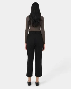 Forcast Mazzy Cotton Belted Trousers Black