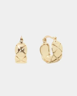 Forcast Mazzy 16k Plated Earrings Gold Hot