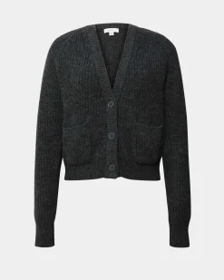 Forcast Mel Wool Blend Cardigan Charcoal Outlet