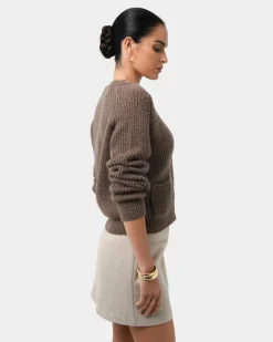 Forcast Mel Wool Blend Cardigan Latte Sale