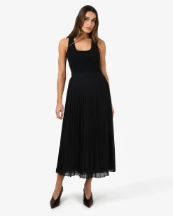 Forcast Melina Pleated Skirt Black New