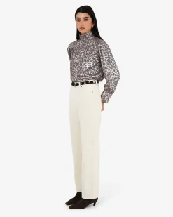 Forcast Melisa Gathered Yoke Top Leopard Best