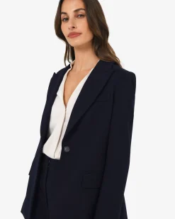 Forcast Merid Single Breasted Blazer Navy Online
