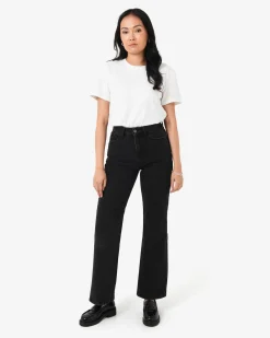 Forcast Merith Bootcut Jeans Washed Black Clearance