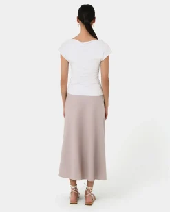 Forcast Mia Off Shoulder Jersey Top Ivory Discount