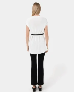 Forcast Milano Melange Knit Top Ivory Online
