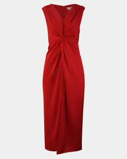 Forcast Mimi Front Twist Dress Red