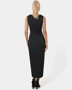 Forcast Mimi Front Twist Dress Black