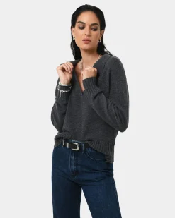 Forcast Mina Wool Blend Knit Marle Grey Best
