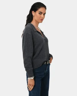Forcast Mina Wool Blend Knit Marle Grey Best