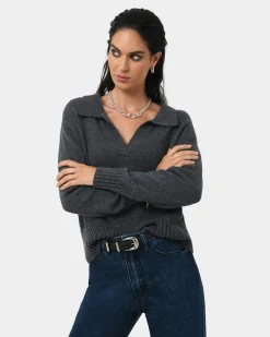 Forcast Mina Wool Blend Knit Marle Grey Best