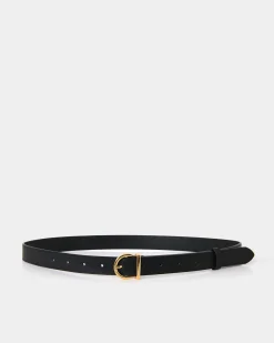 Forcast Morroco 2 Leather Belt Black