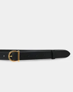 Forcast Morroco 2 Leather Belt Black