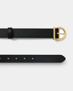 Forcast Morroco 2 Leather Belt Black