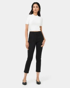 Forcast Murphy Crop Knit Top Ivory