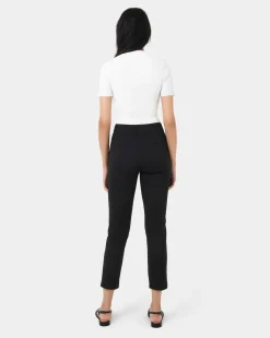 Forcast Murphy Crop Knit Top Ivory