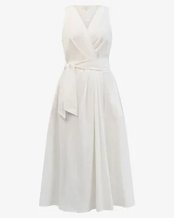 Forcast Nattai Crossover Dress Ivory New